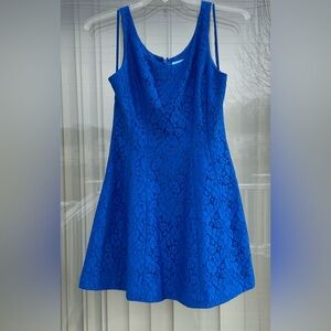 Cynthia Steffe Bright Blue Lace Dress